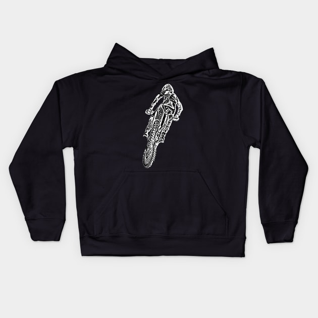 motocross Kids Hoodie by rickylabellevie